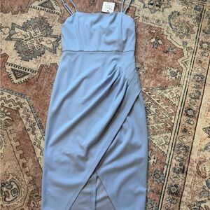 Laundry By Shelli Segal Sky Blue Midi Dress